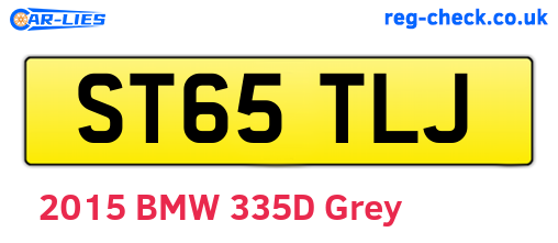 ST65TLJ are the vehicle registration plates.