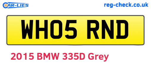 WH05RND are the vehicle registration plates.