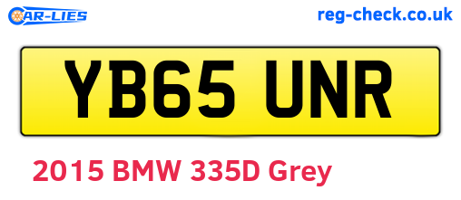 YB65UNR are the vehicle registration plates.