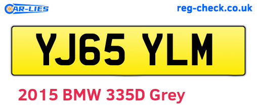 YJ65YLM are the vehicle registration plates.
