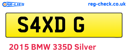 S4XDG are the vehicle registration plates.