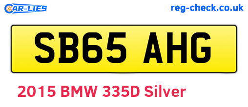 SB65AHG are the vehicle registration plates.