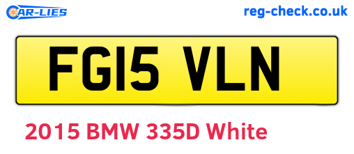 FG15VLN are the vehicle registration plates.