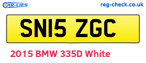 SN15ZGC are the vehicle registration plates.