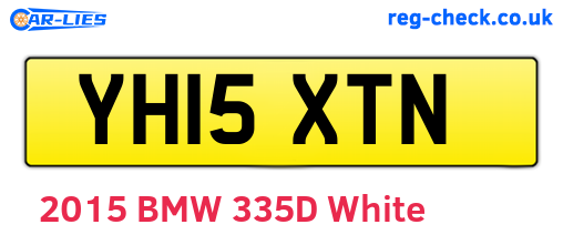 YH15XTN are the vehicle registration plates.