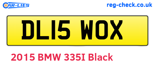 DL15WOX are the vehicle registration plates.