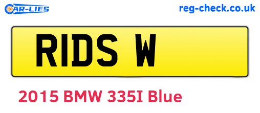 R1DSW are the vehicle registration plates.