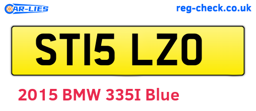 ST15LZO are the vehicle registration plates.