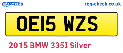 OE15WZS are the vehicle registration plates.