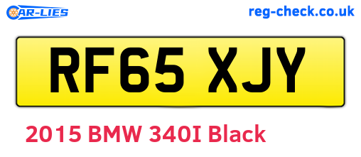 RF65XJY are the vehicle registration plates.