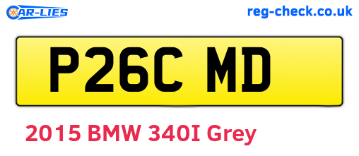 P26CMD are the vehicle registration plates.