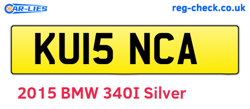 KU15NCA are the vehicle registration plates.
