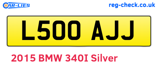 L500AJJ are the vehicle registration plates.