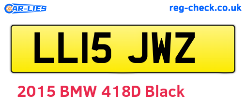 LL15JWZ are the vehicle registration plates.