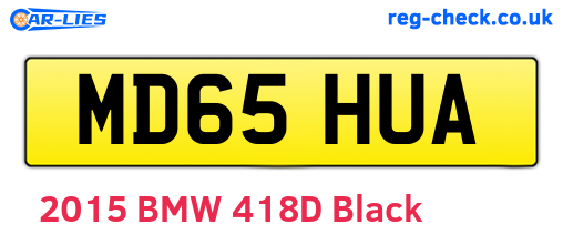 MD65HUA are the vehicle registration plates.