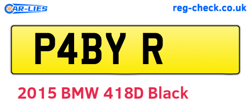 P4BYR are the vehicle registration plates.