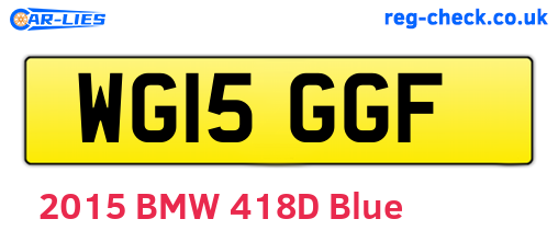 WG15GGF are the vehicle registration plates.