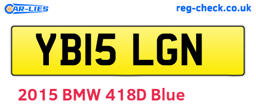 YB15LGN are the vehicle registration plates.