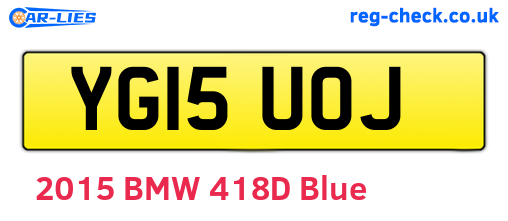 YG15UOJ are the vehicle registration plates.