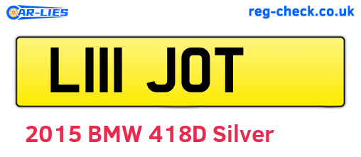 L111JOT are the vehicle registration plates.