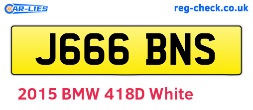 J666BNS are the vehicle registration plates.