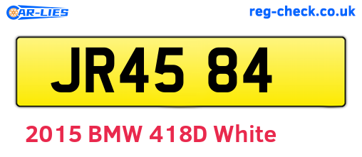JR4584 are the vehicle registration plates.