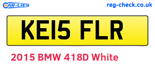 KE15FLR are the vehicle registration plates.