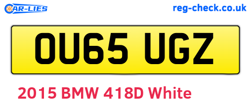 OU65UGZ are the vehicle registration plates.