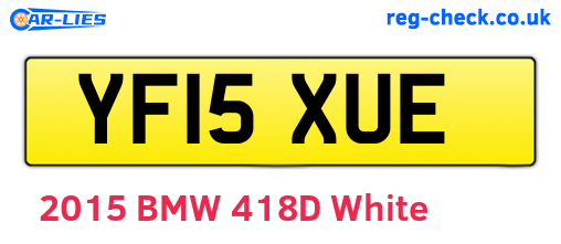 YF15XUE are the vehicle registration plates.