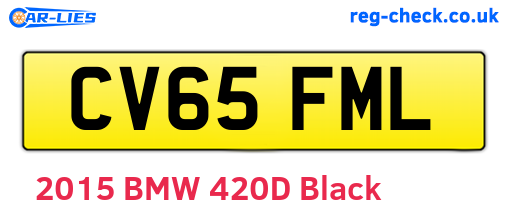 CV65FML are the vehicle registration plates.
