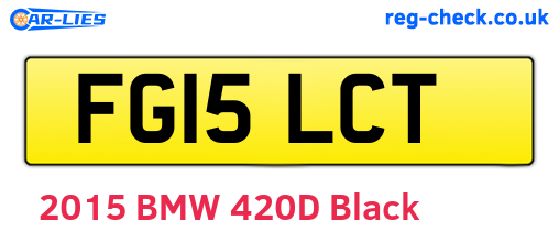FG15LCT are the vehicle registration plates.
