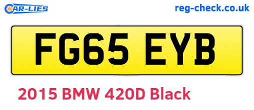 FG65EYB are the vehicle registration plates.