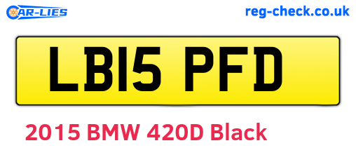 LB15PFD are the vehicle registration plates.