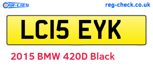 LC15EYK are the vehicle registration plates.