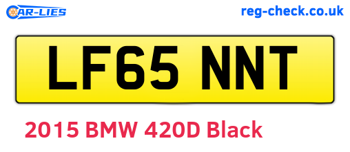 LF65NNT are the vehicle registration plates.