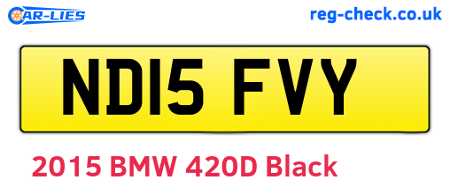 ND15FVY are the vehicle registration plates.