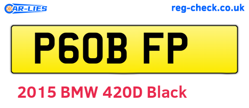 P60BFP are the vehicle registration plates.