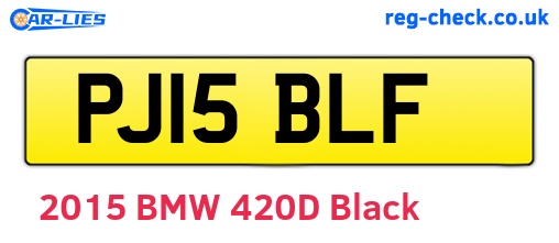 PJ15BLF are the vehicle registration plates.