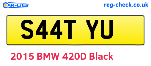 S44TYU are the vehicle registration plates.