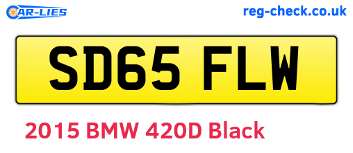SD65FLW are the vehicle registration plates.