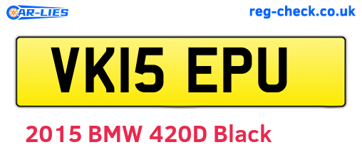 VK15EPU are the vehicle registration plates.