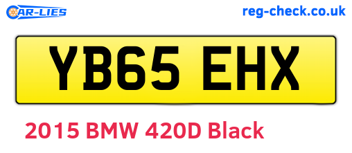 YB65EHX are the vehicle registration plates.