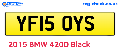 YF15OYS are the vehicle registration plates.