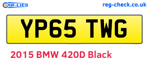 YP65TWG are the vehicle registration plates.