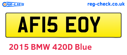 AF15EOY are the vehicle registration plates.