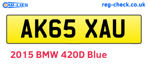 AK65XAU are the vehicle registration plates.