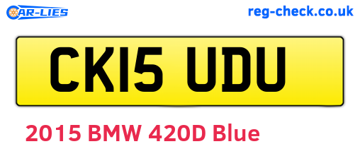CK15UDU are the vehicle registration plates.