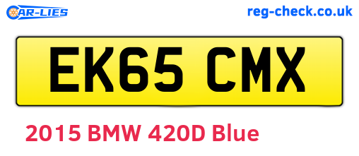 EK65CMX are the vehicle registration plates.