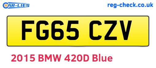 FG65CZV are the vehicle registration plates.