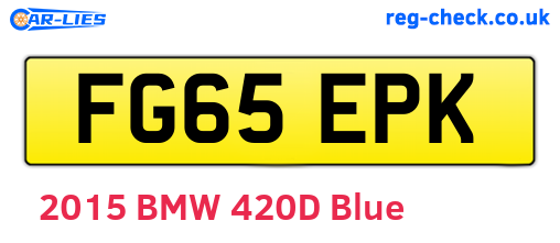 FG65EPK are the vehicle registration plates.